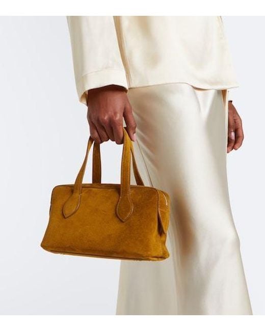 Joseph Brown Loaf Mini Suede Shoulder Bag