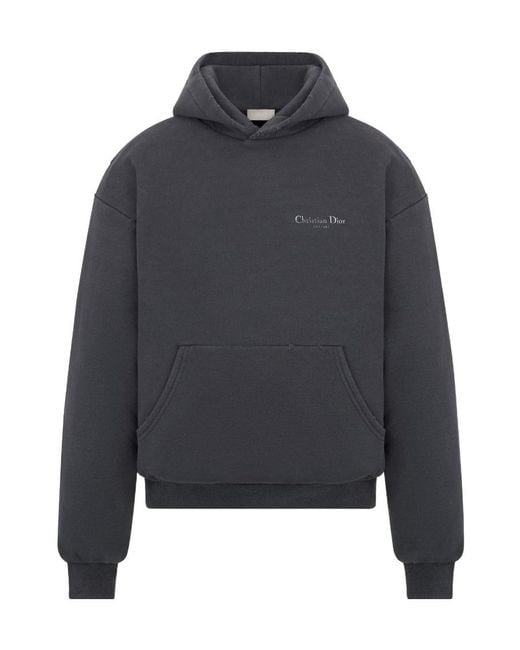 【DIOR】送料/関税込 Men's Logo Hooded Sweater Dior Logo Detailed Long-Sleeve Hoodie in Gray for Men | Lyst