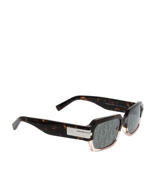 Dior White Eyewear Rectangular Frame Sunglasses
