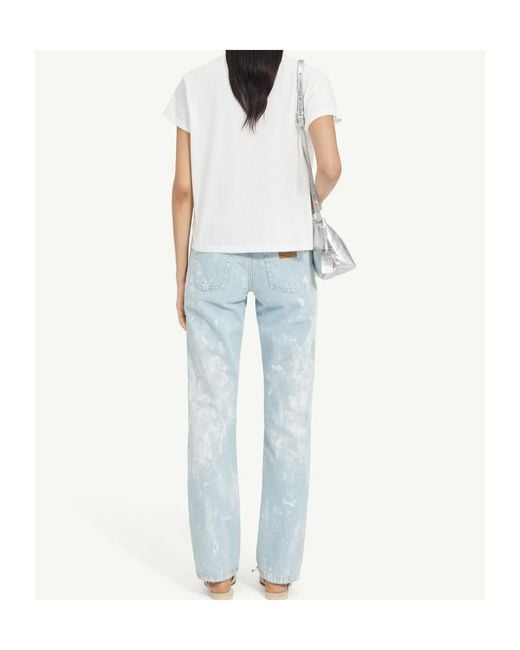 MM6 by Maison Margiela White Signature Jersey T-Shirt