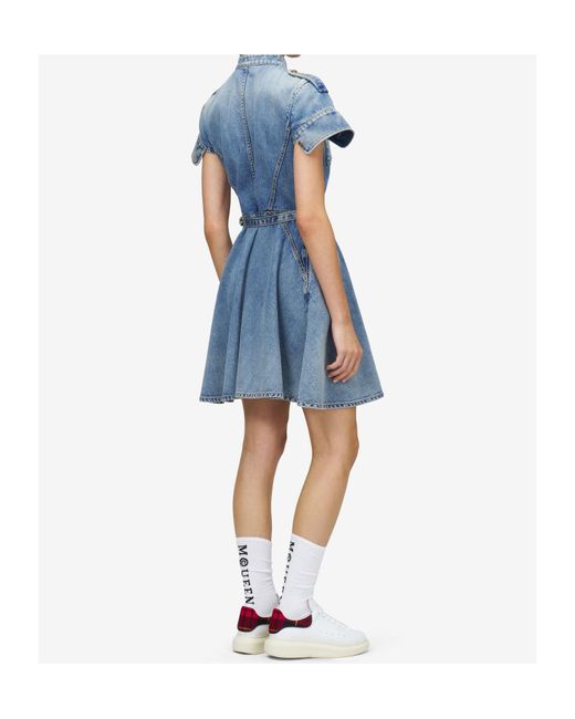 McQueen Blue Denim Mini Dress