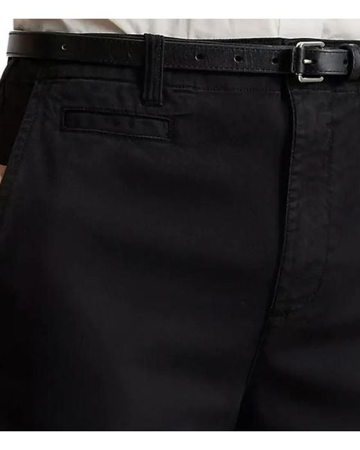 Ralph Lauren Black Cotton Chino Flared Trousers