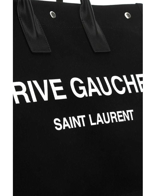 Saint Laurent Black Rive Gauche Large Tote Bag for men