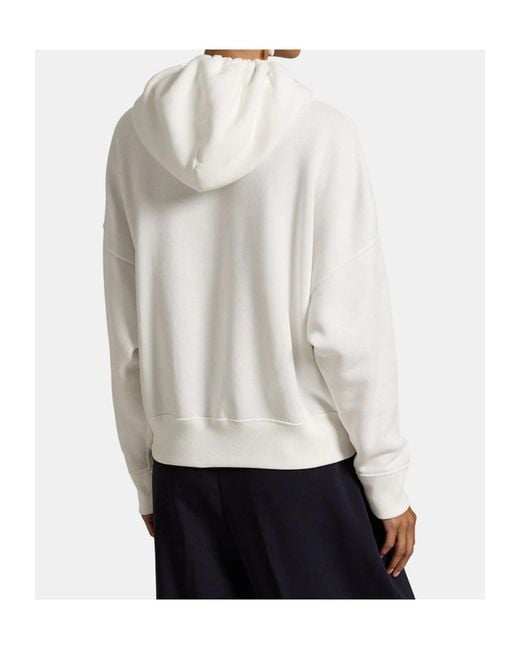 Polo Ralph Lauren White Hoodie With Long Sleeves