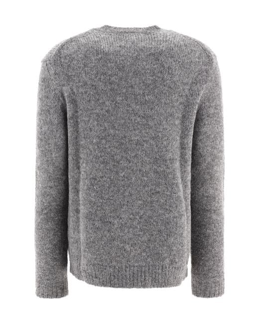 Jil Sander Gray Crewneck Long-Sleeved Jumper for men