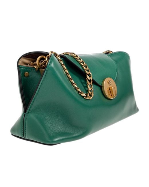 Versace Green Small Chain Shoulder Bag
