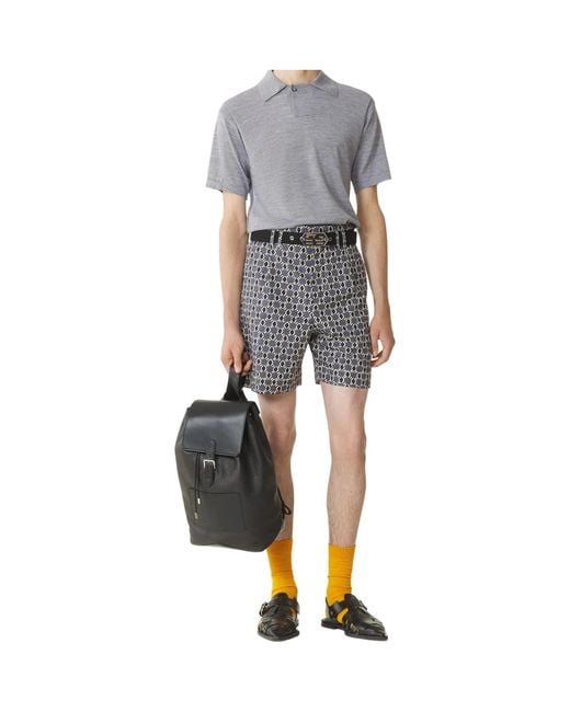 Lanvin Gray Short-Sleeved Polo Shirt for men