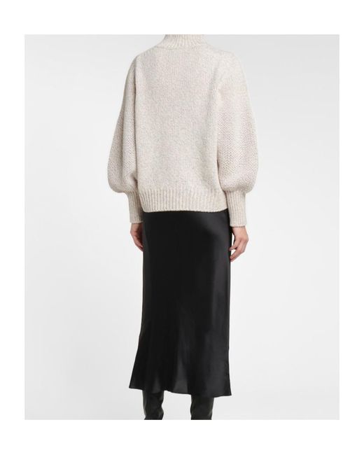 Dorothee Schumacher White Luxury Volumes Cashmere And Wool Sweater
