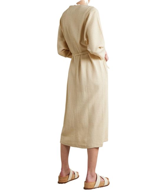Mara Hoffman Natural Tiffany Textured Organic Cotton-Blend Wrap Dress