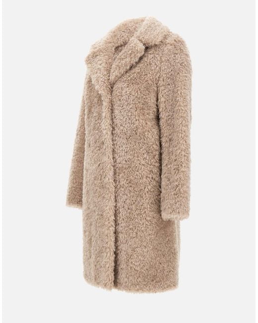 Herno Natural Buttoned Faux-Fur Coat for men