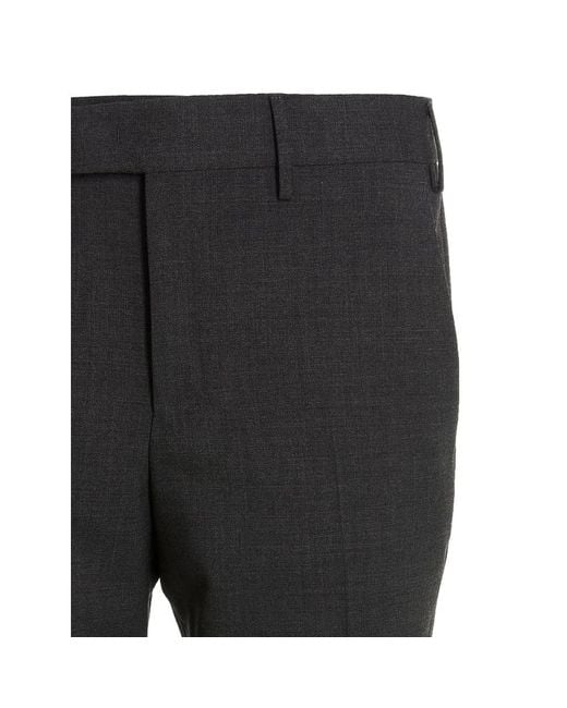 Pt Pantaloni Gray Casual Pants With Belt Loops for men