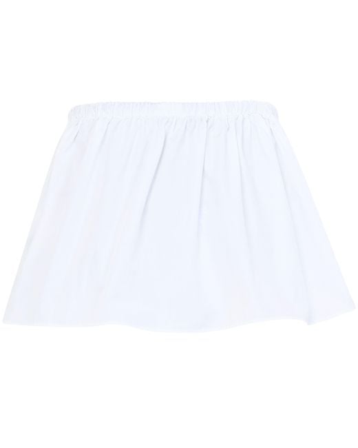 Miu Miu White Mini Skirt With Two Pockets