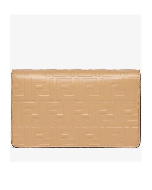 Fendi Metallic Logo Plaque Chain Linked Wallet