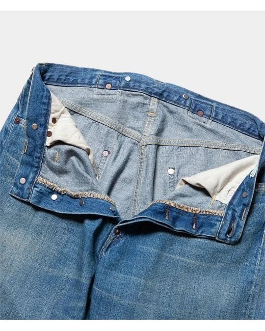 A.PRESSE Blue No 2 Washed Straight-Leg Jeans for men