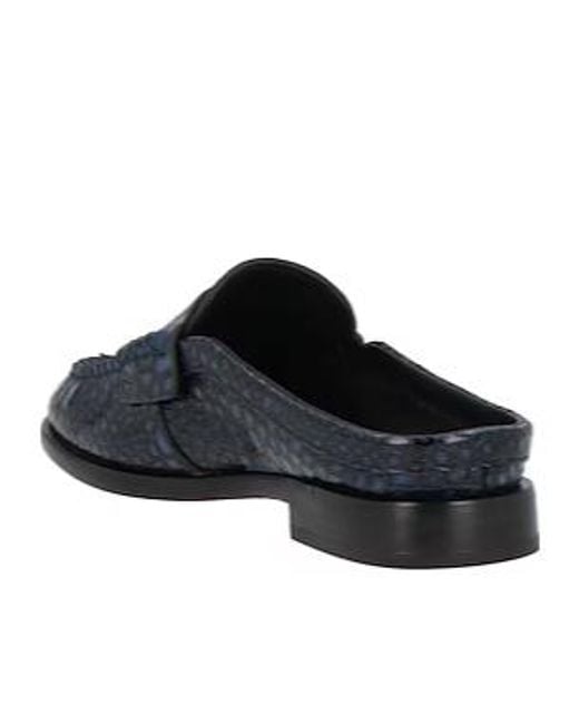 Rag & Bone Blue Crocodilepattern Mules