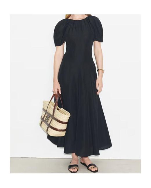 Tory Burch Black Balloon Sleeve Dress
