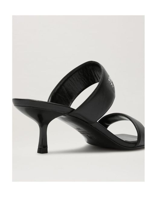Palm Angels Black Logo-Embossed Square-Toe Sandals