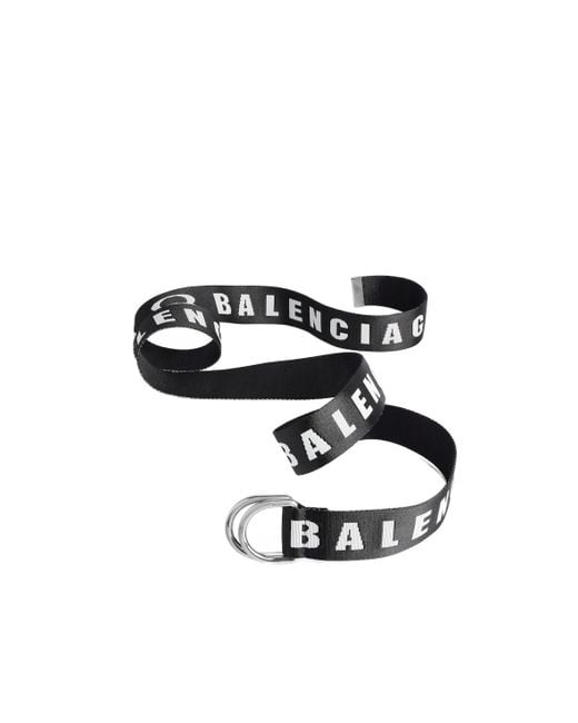 Balenciaga White D-Ring Belt for men