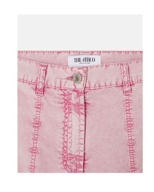 The Attico Pink Belt-Loop Casual Pants