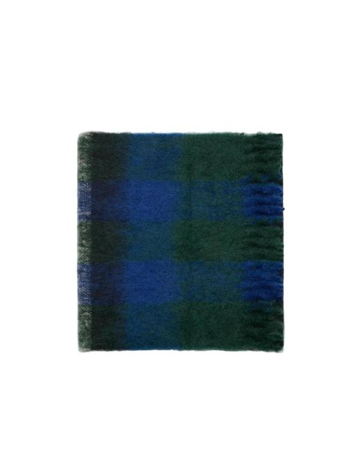 The Row Blue Plaid Scarf for men