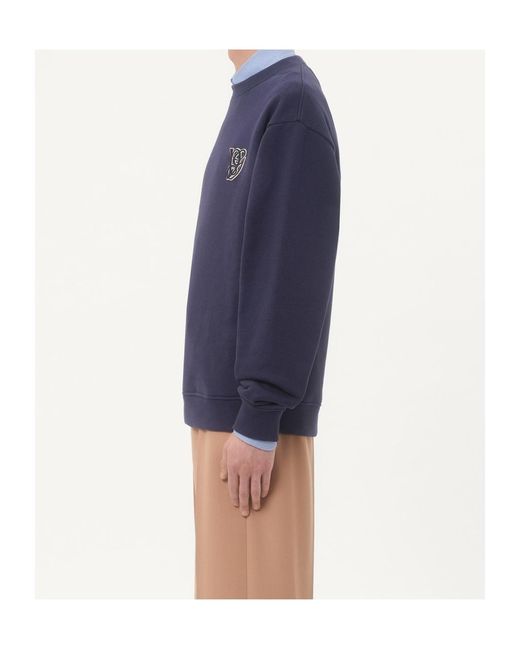 Valentino Blue Cotton Sweatshirt With Vg Patch for men