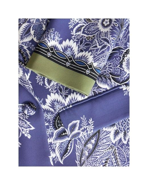 Etro Blue Printed Cady Jacket