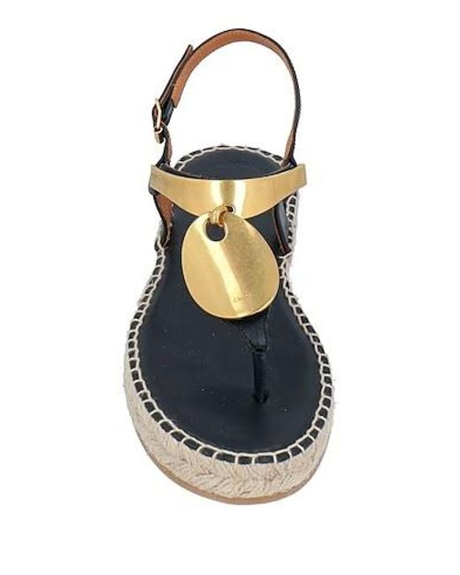 Chloé Metallic Woven Leather Sandals