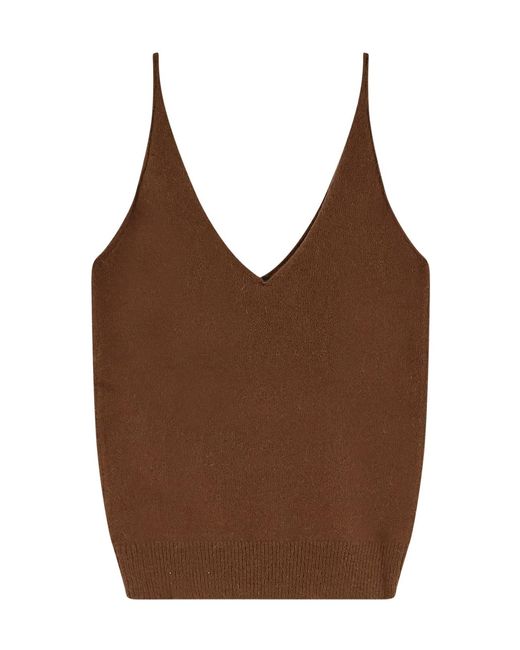 Mes Demoiselles Brown V-Neck Camisole
