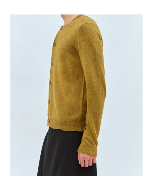 Acne Multicolor Buttoned Crewneck Sweater for men
