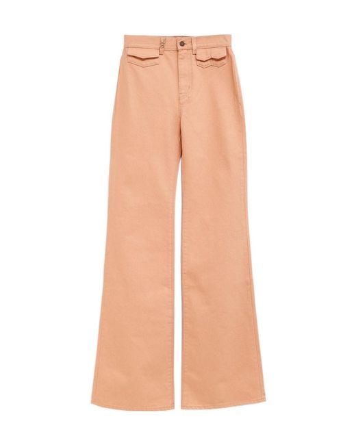 Chloé Pink Chloé High-Waisted Flared Jeans