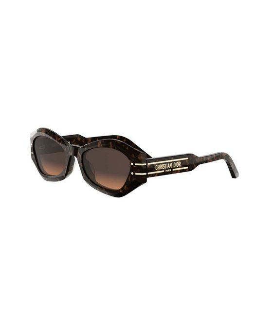 Dior White Eyewear Signature B1U Butterfly Frame Sunglasses