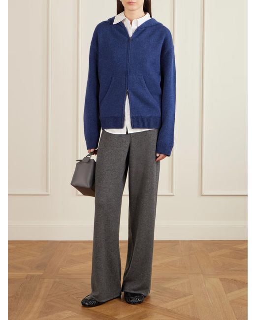 The Elder Statesman Blue Canyon Cashmere Zip-Up Hoodie