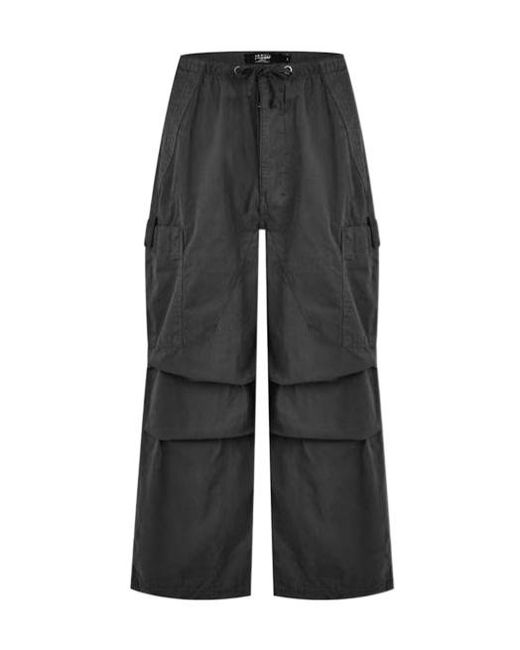 Jaded London Gray Elastic Waist Casual Pants