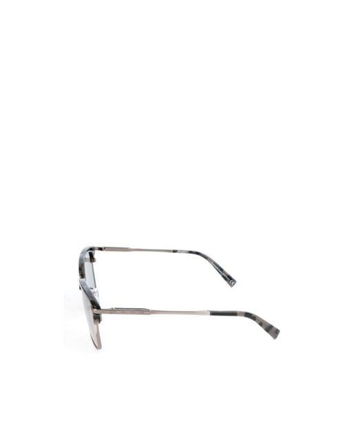 Zegna White Square-Frame Sunglasses for men