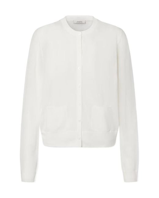 Dorothee Schumacher White Front Button Cardigan