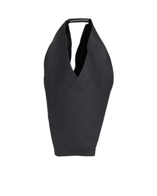 MM6 by Maison Margiela Black Large Solidcolor Handbag