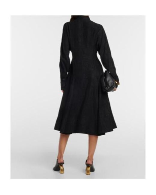 Proenza Schouler Black Satin Midi Dress