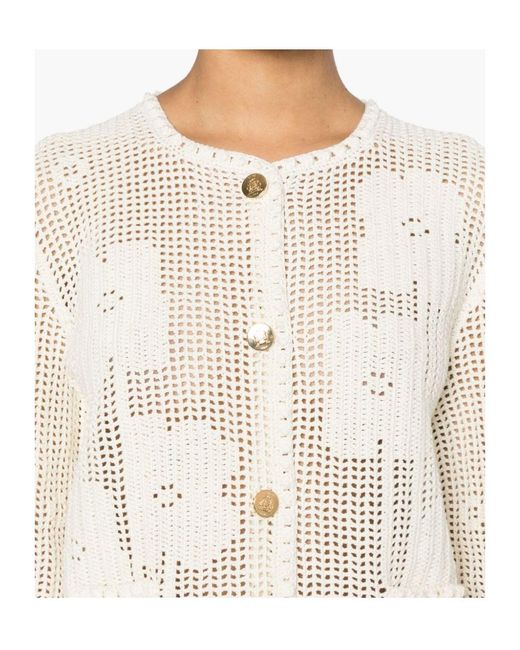 Celine Cardigan Jacket in Natural | Lyst