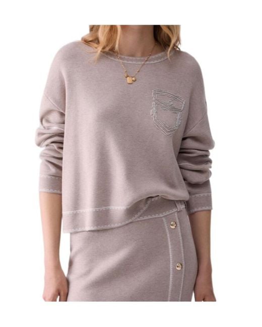 Liu Jo Multicolor Sweater With Stitching