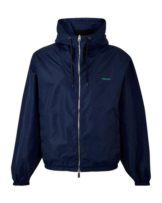 Versace Blue Hooded Jacket for men