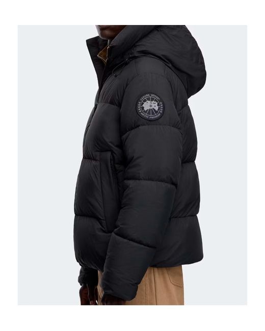 Canada Goose Black Logo-Motif Puffer Jacket for men
