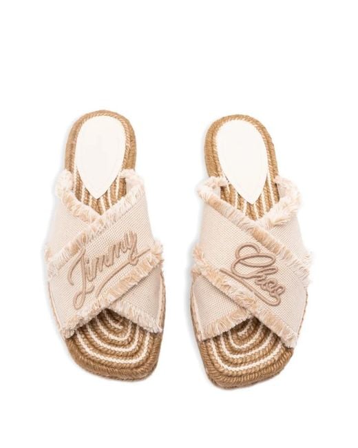 Jimmy Choo Pink Square Toe Sandals