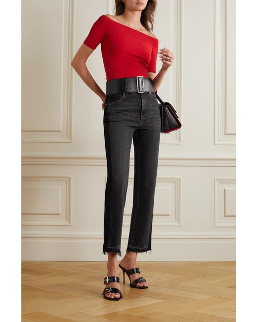 McQueen Black Flared Denim Jeans