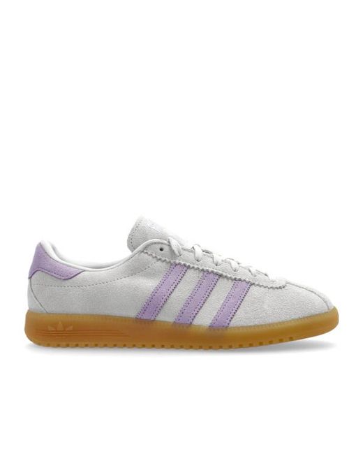 Adidas Originals White Three-Stripe Suede Sneakers