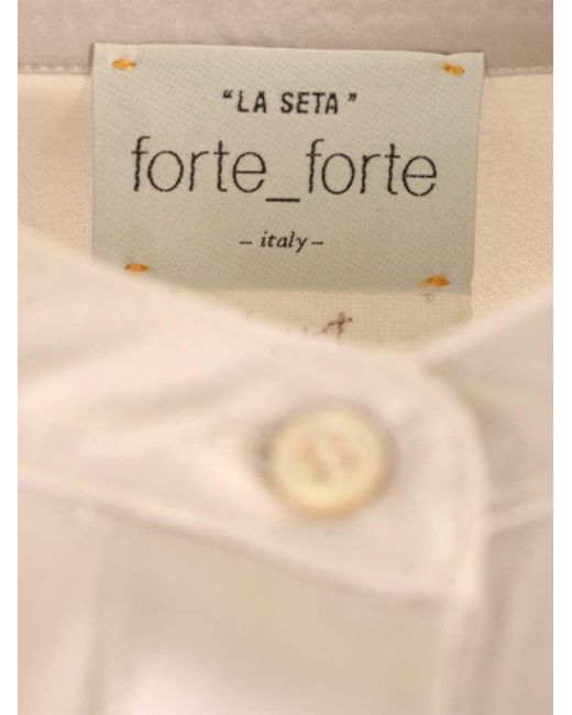 Forte_forte Natural Curved Hem Satin Shirt