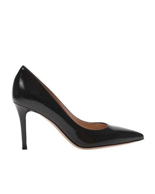 Gianvito Rossi Black Pointed Toe High Heeled Pumps