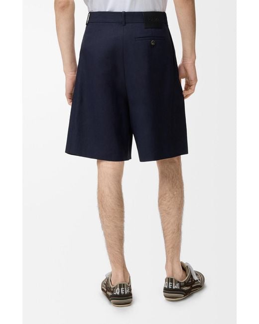 Loewe Blue Belt Loop Shorts for men