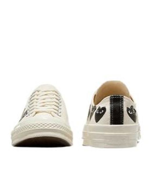 COMME DES GARÇONS PLAY White Comme Des Garcons Play X Converse Chuck 70 Heart-Shaped Low-Cut Shoes for men