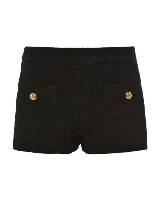 Miu Miu Black Bouclé Shorts