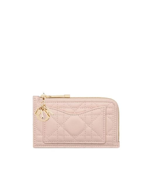 Dior Pink Cosmos Zipper Card Bag